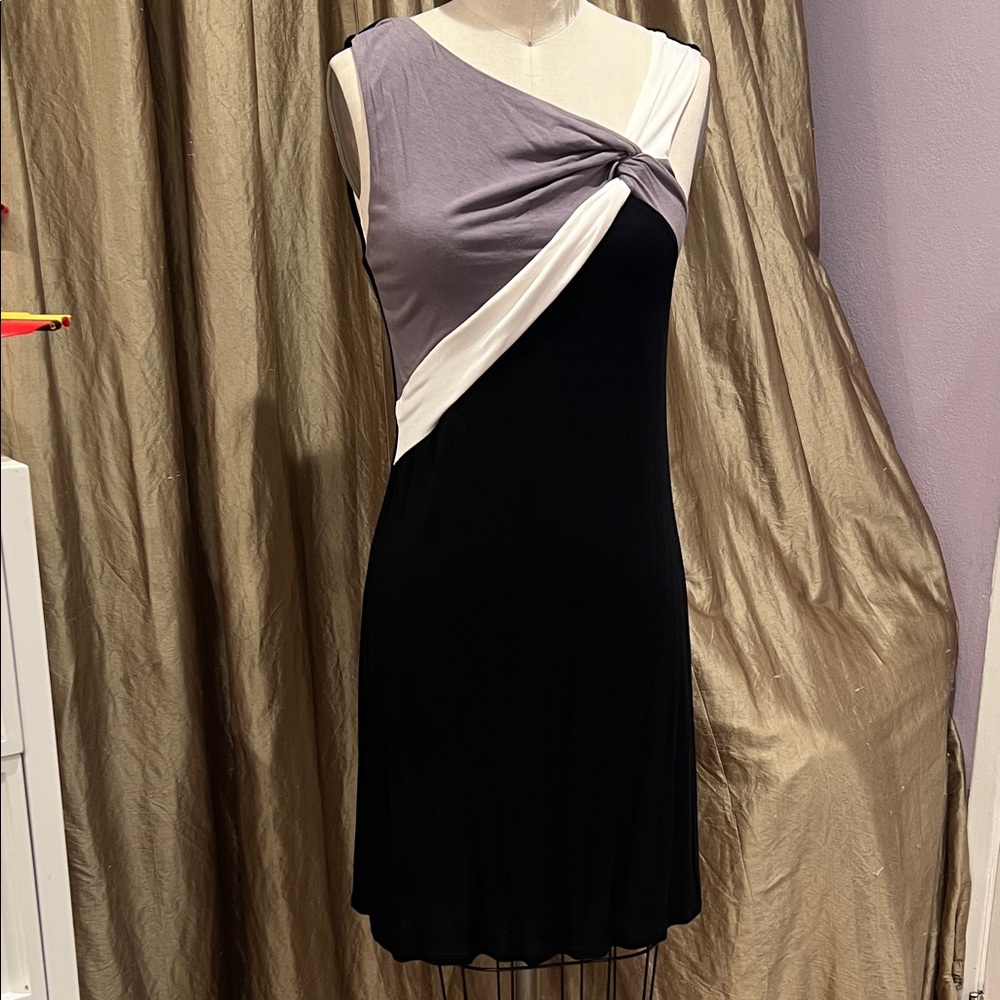 Ella Moss One Shoulder Dress in Black, White, and Purple